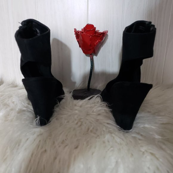 BAMBOO Dayna open back wedge booties side zipper - Picture 4 of 7